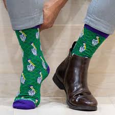 Men's Mardi Gras Pelican Socks - Ascension Golf Carts, LLC