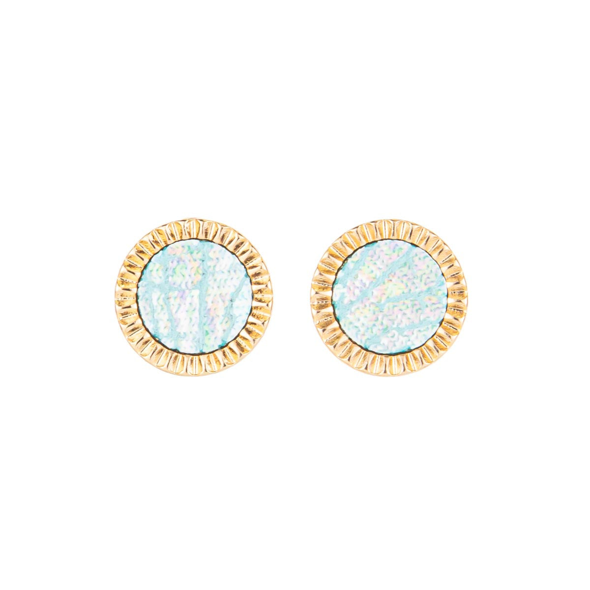 Beauvais Stud Earrings in Gold/Blue - Ascension Golf Carts, LLC