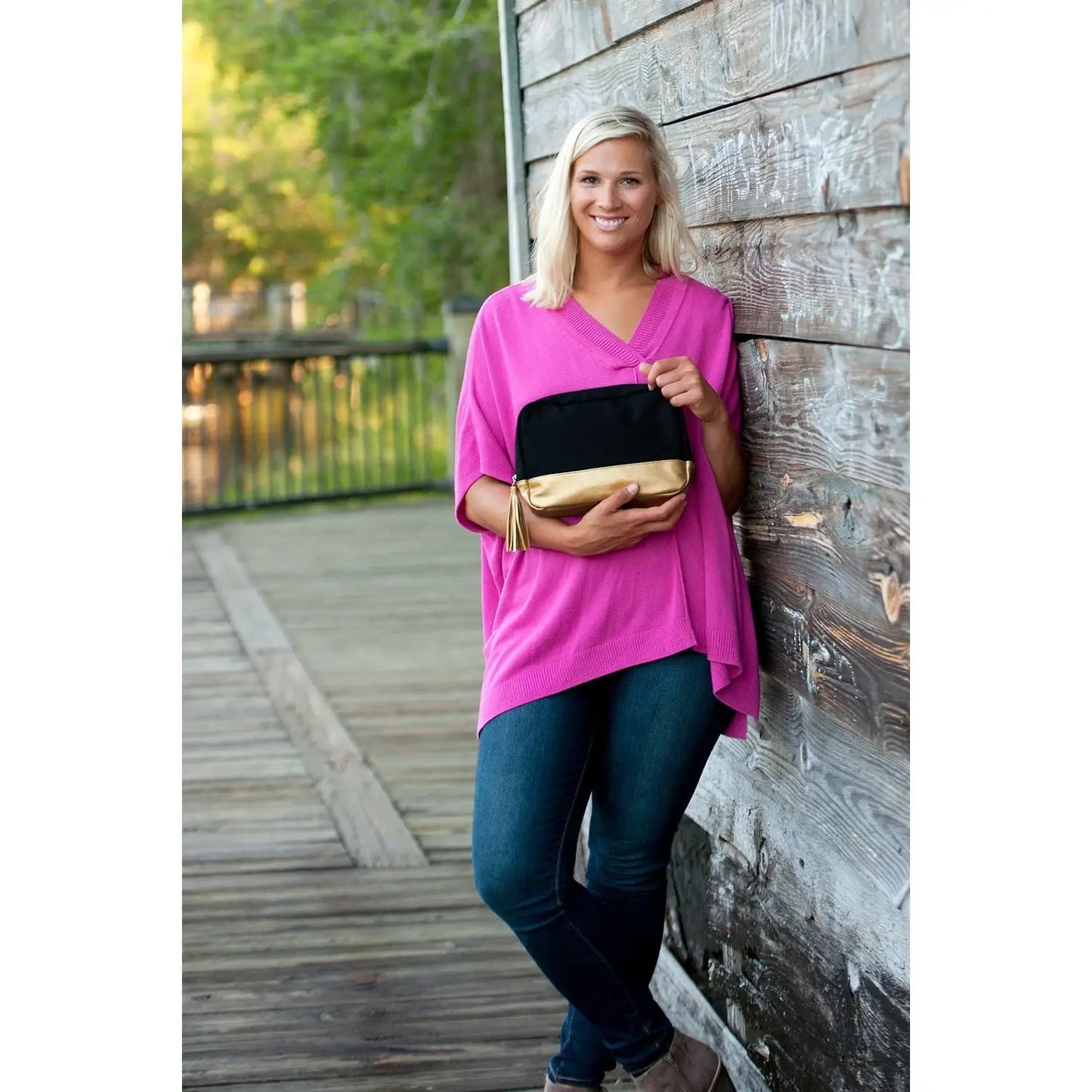 Black Cabana Cosmetic Bag