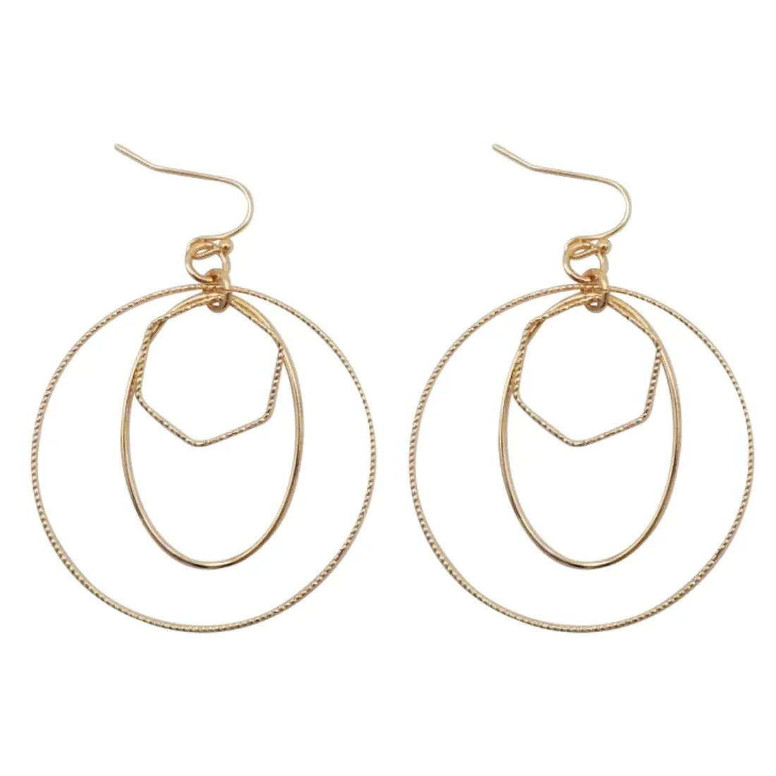 Gold Circle Dainty Earrings - Ascension Golf Carts, LLC