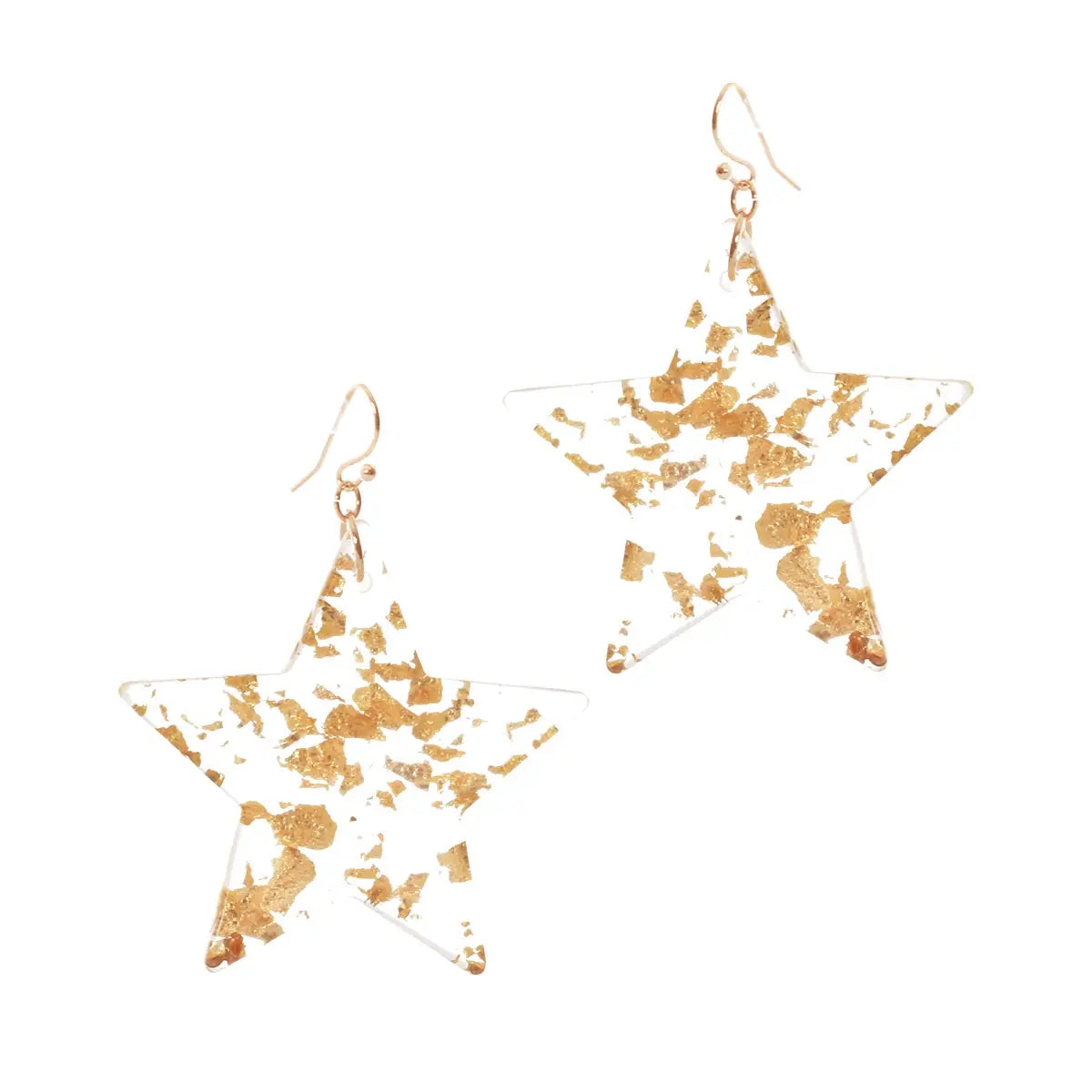 Gold Fleck Star Earrings - Ascension Golf Carts, LLC