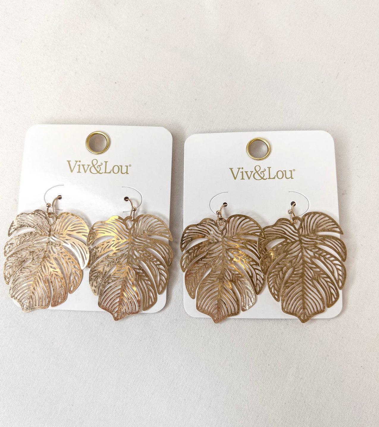 Gold Palm Bay Earrings - Ascension Golf Carts, LLC