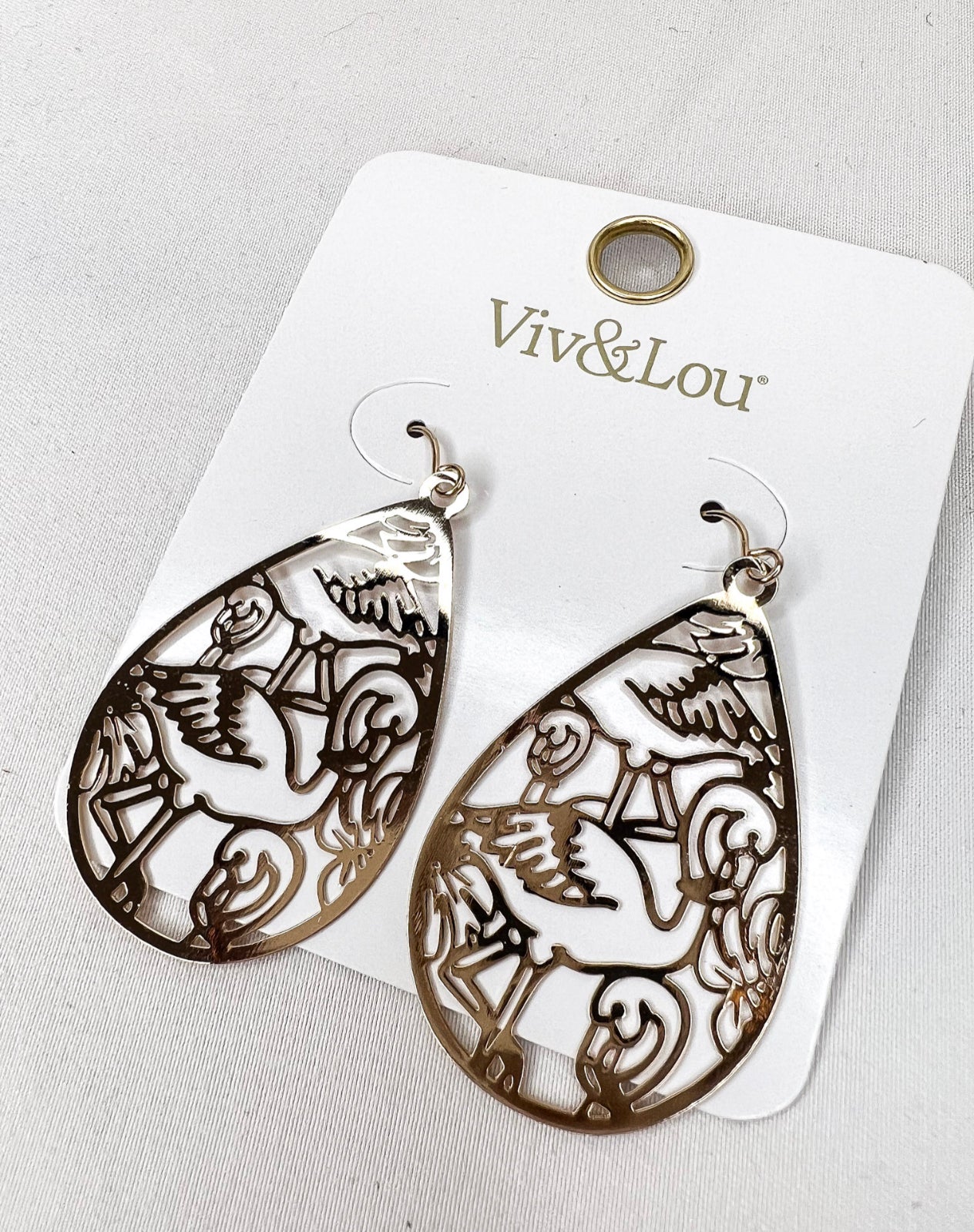 Gold Flamingo Maya Earrings - Ascension Golf Carts, LLC