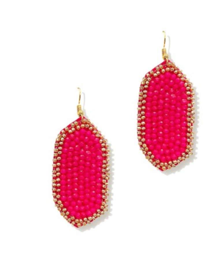 Hot Pink Lily Earrings