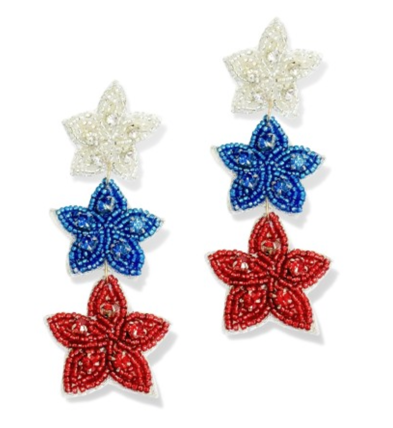 Bold Stripes, Bright Stars Earrings