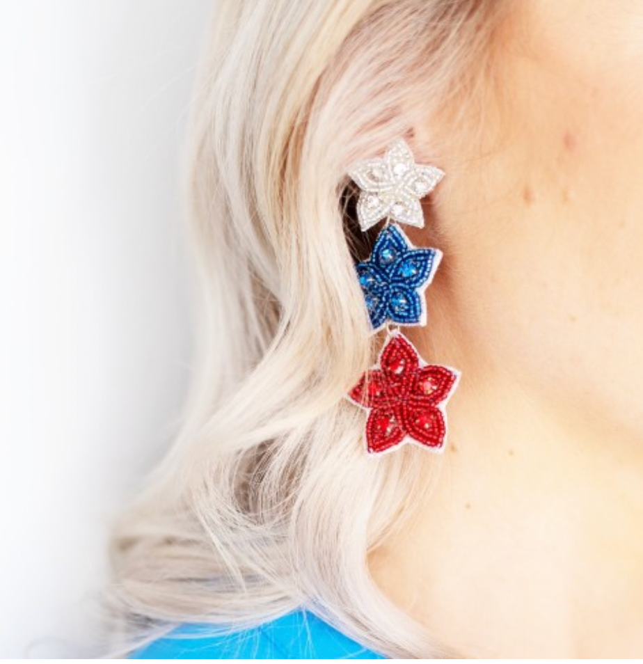 Bold Stripes, Bright Stars Earrings