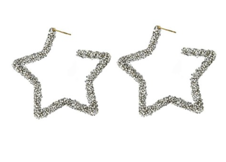 Shine Bright Silver Star Earrings - Ascension Golf Carts, LLC