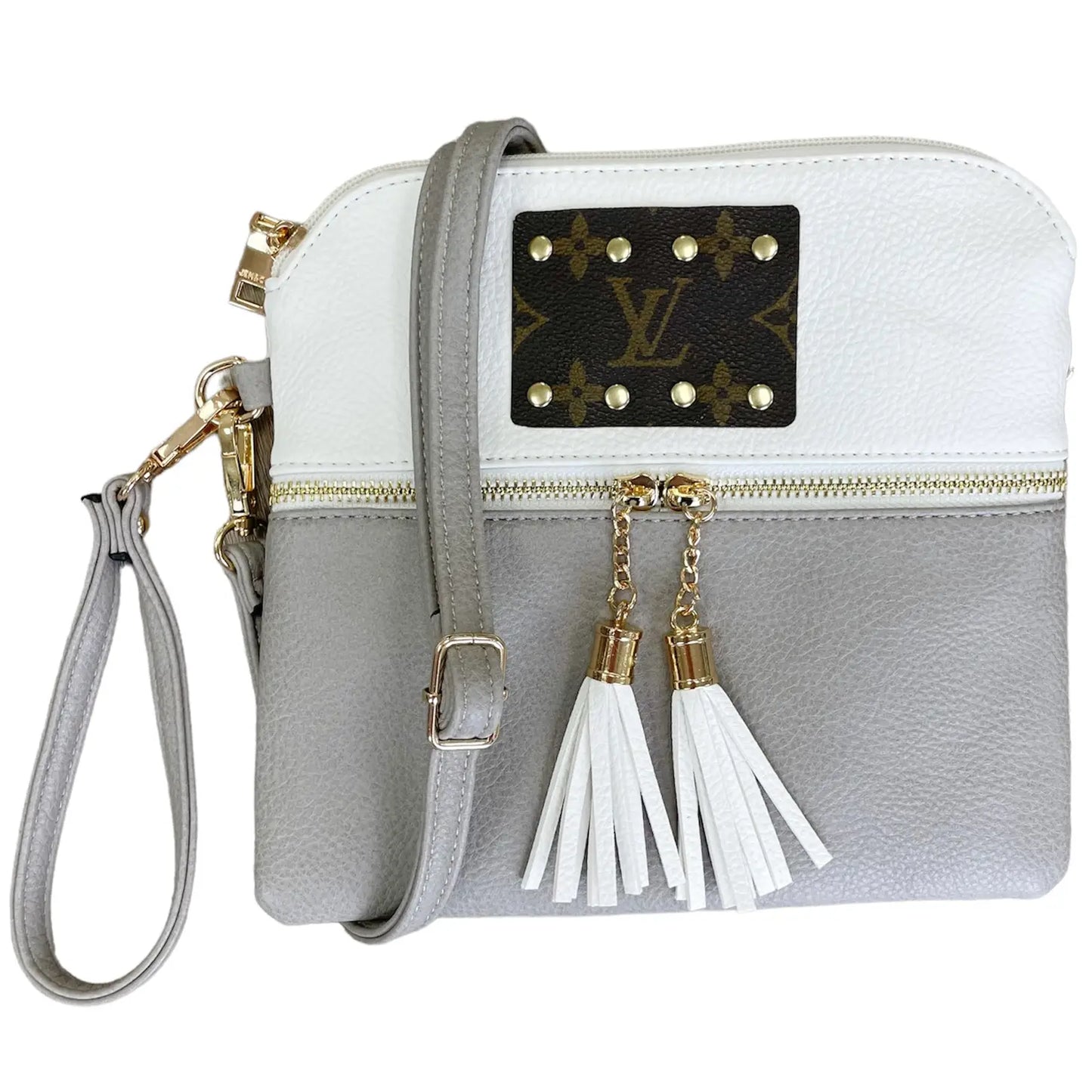 Tara Gray/White Crossbody Bag - Ascension Golf Carts, LLC