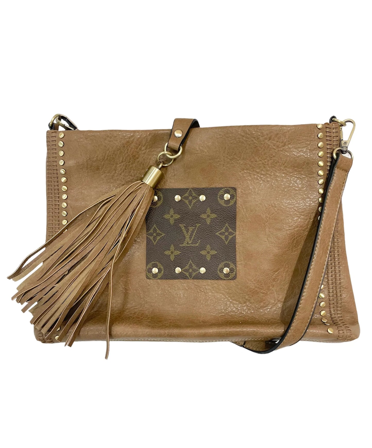 Taupe Studded Crossbody - Ascension Golf Carts, LLC