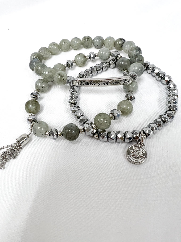 Soul Stacks Follow Your Heart Beaded Stretch Bracelets - Ascension Golf Carts, LLC