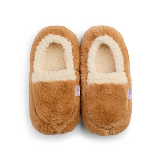 Warmies Wellness - Brown Sherpa Slippers