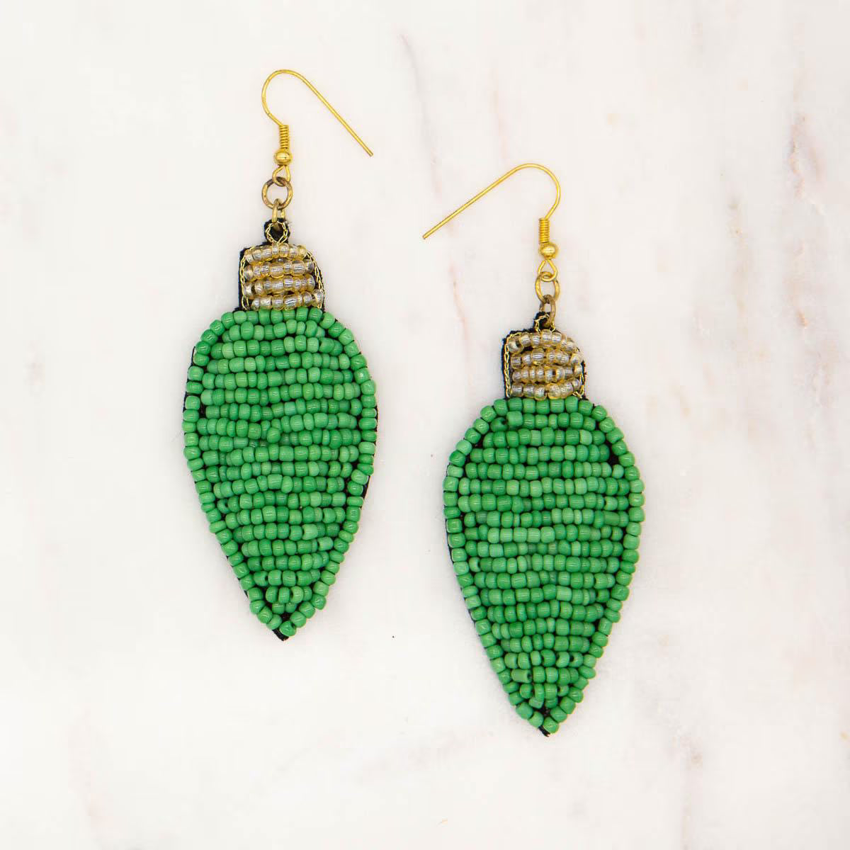 TRS - Christmas Lights Beaded Earrings