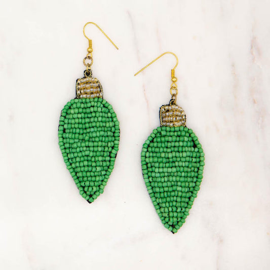TRS - Christmas Lights Beaded Earrings