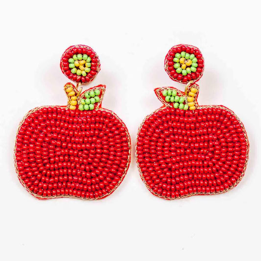 TRS - Beaded Apple Earrings