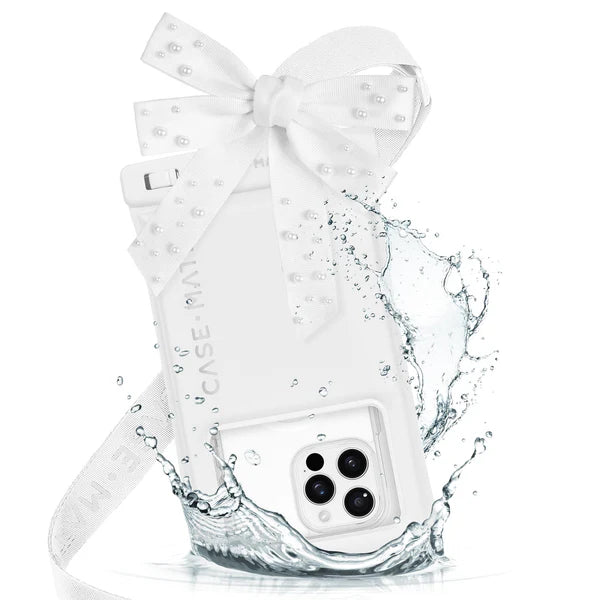 Case-Mate : Ivory Pearl Bow Waterproof Floating Pouch
