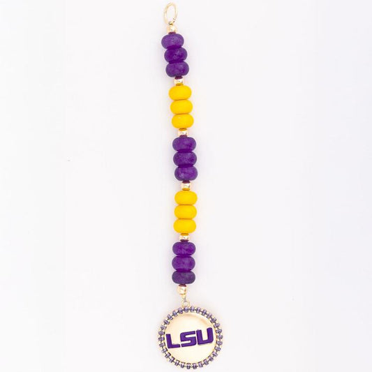 MM - Bag Charm LSU Beaded