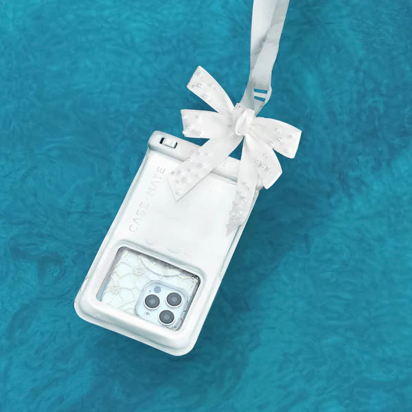 Case-Mate : Ivory Pearl Bow Waterproof Floating Pouch