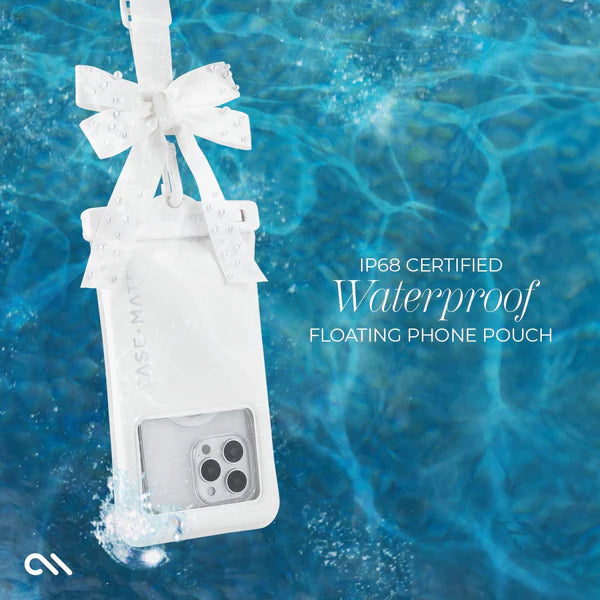 Case-Mate : Ivory Pearl Bow Waterproof Floating Pouch