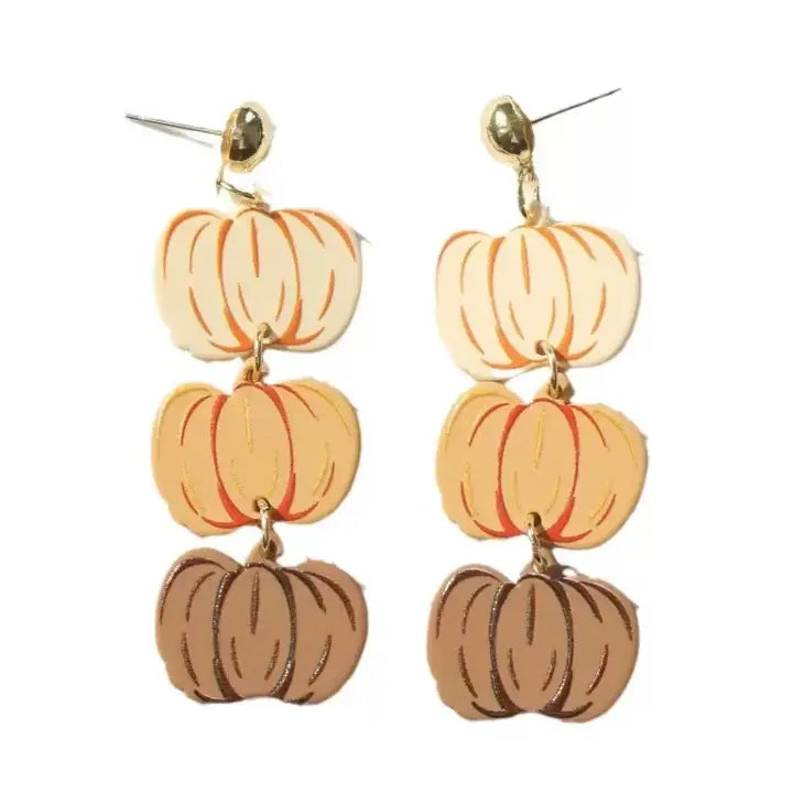 Stackable Pumpkin Fall Earrings