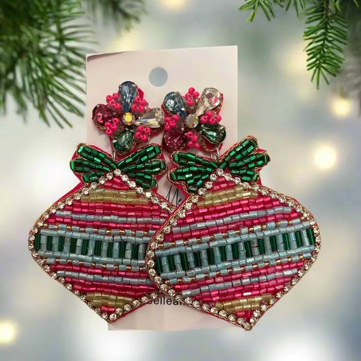 Festive Christmas Ornament Earrings
