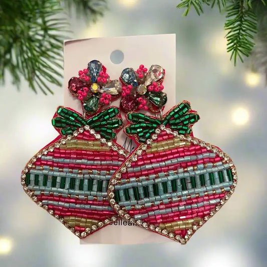 Festive Christmas Ornament Earrings