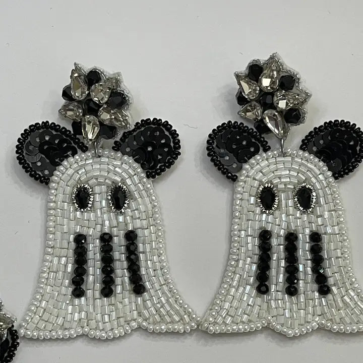 Not So Scary Ghost Mouse Earrings
