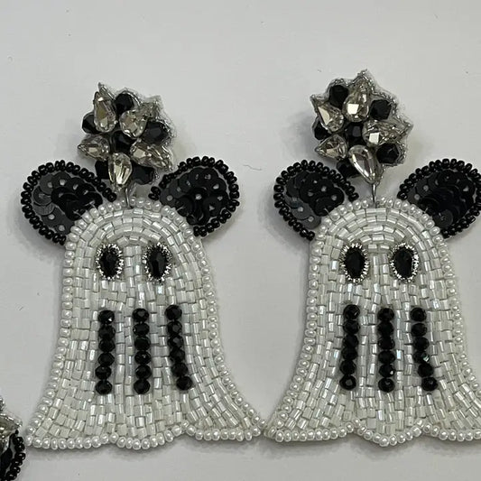 Not So Scary Ghost Mouse Earrings
