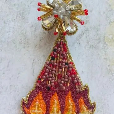 Louisiana Bonfire Beaded Earrings