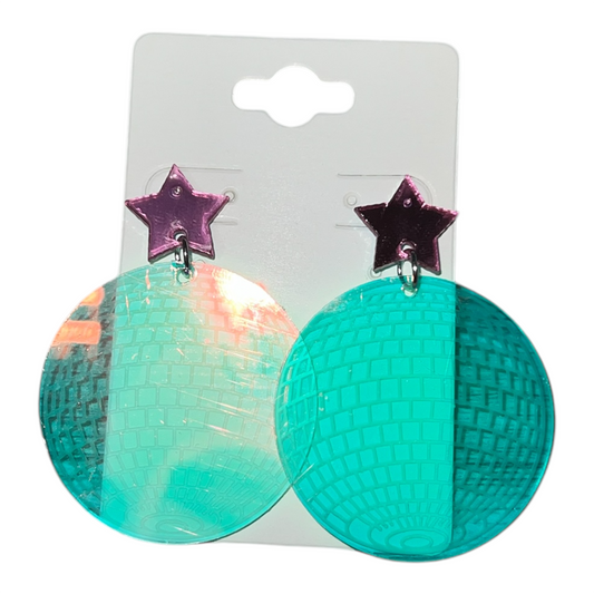 Acrylic Disco Ball Earrings