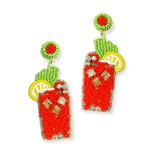 Beaded Bloody Mary Earrings