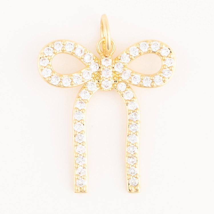 MM - Pave Bow Bag Charm