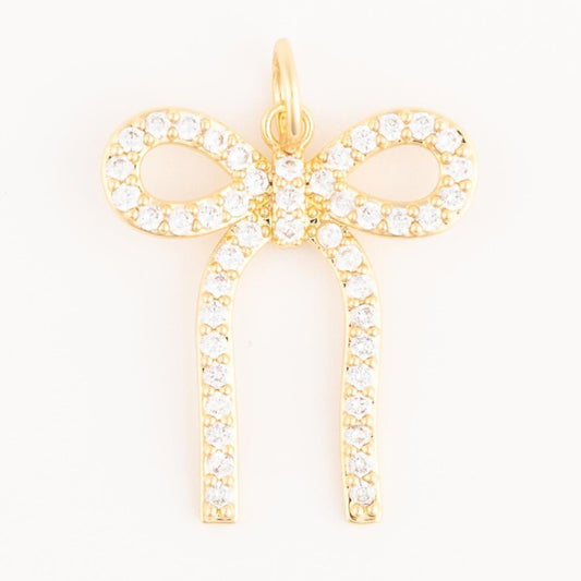 MM - Pave Bow Bag Charm
