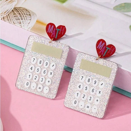 "MATH" Calculator Earrings