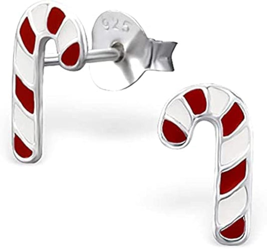 Candy Cane Stud Earrings