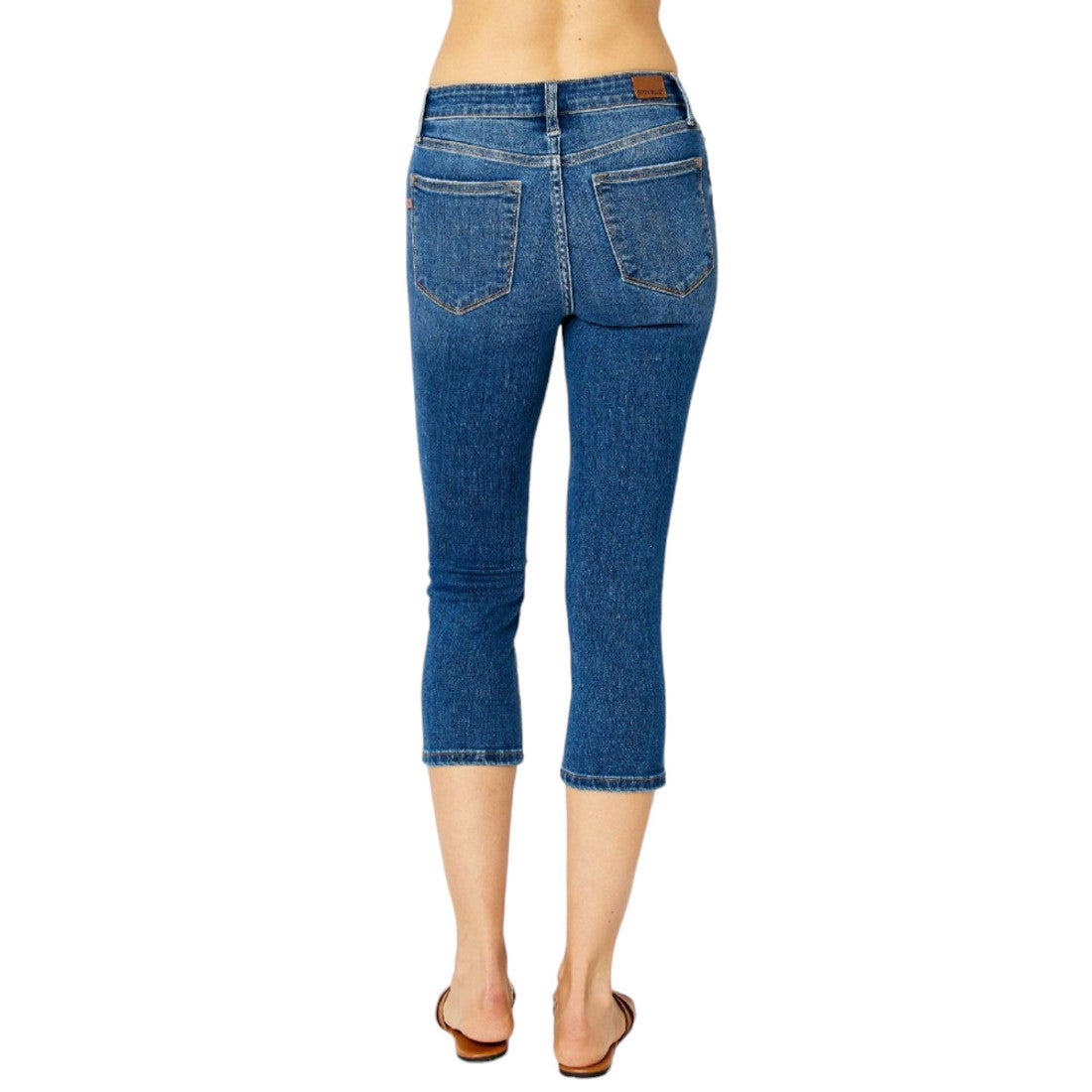 Judy Blue Mid-Rise Capri Jeans with Side Slit - Ascension Golf Carts, LLC