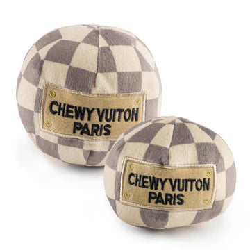 Small Check Chewy Vuiton Plush Ball Toy - Ascension Golf Carts, LLC