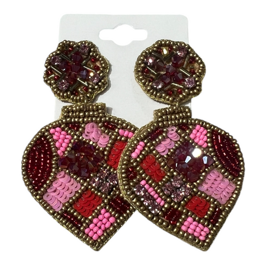 Christmas Ornament Beaded Earrings