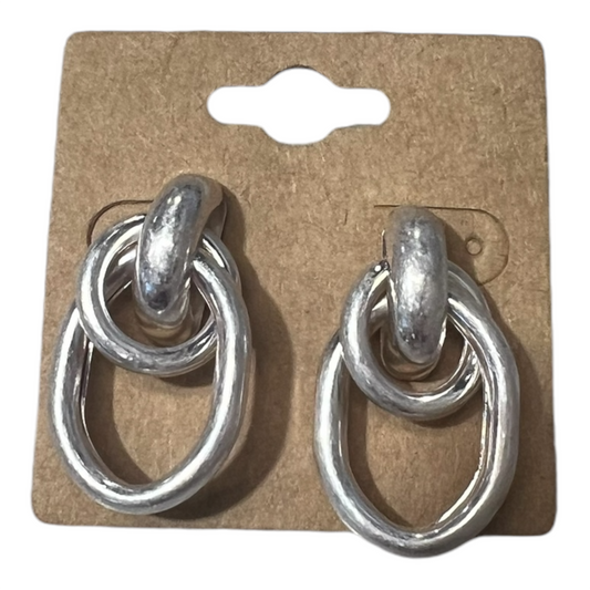 Chunky Silver Ring Earrings