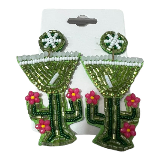 Cocktail and Cactus Stem Earrings