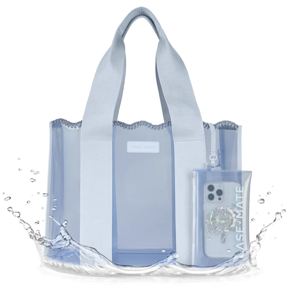 Case-Mate : Carolina Blue Crochet Wave Jelly Tote Bag