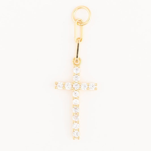 MM - Pave Cross Bag Charm
