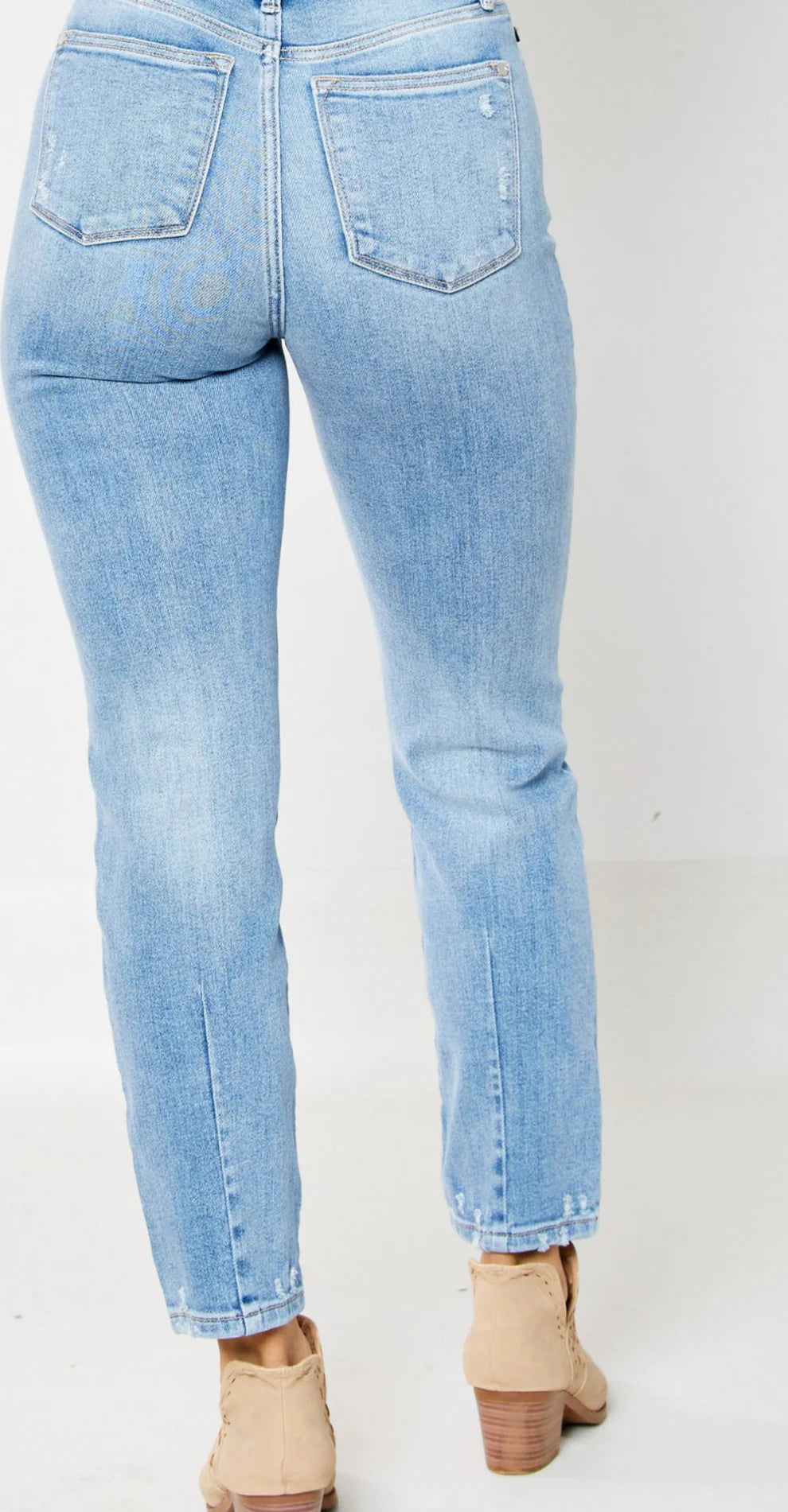 Judy Blue High Waist Destroyed Hem Jean (Plus) - Ascension Golf Carts, LLC