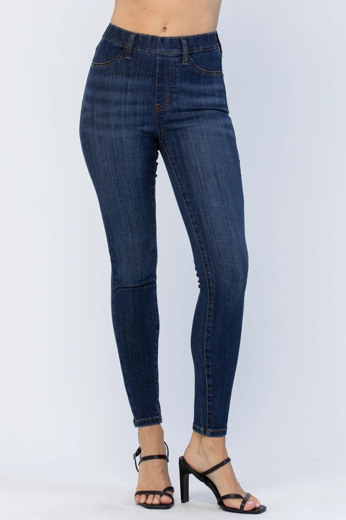 Judy Blue High Waist Patch Pocket Pull-on Skinny Jeans