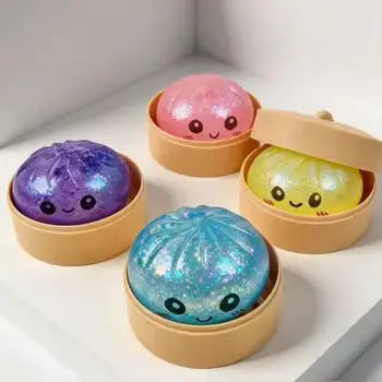 Glitter Rainbow Mystery Dumpling - Squishy Bun