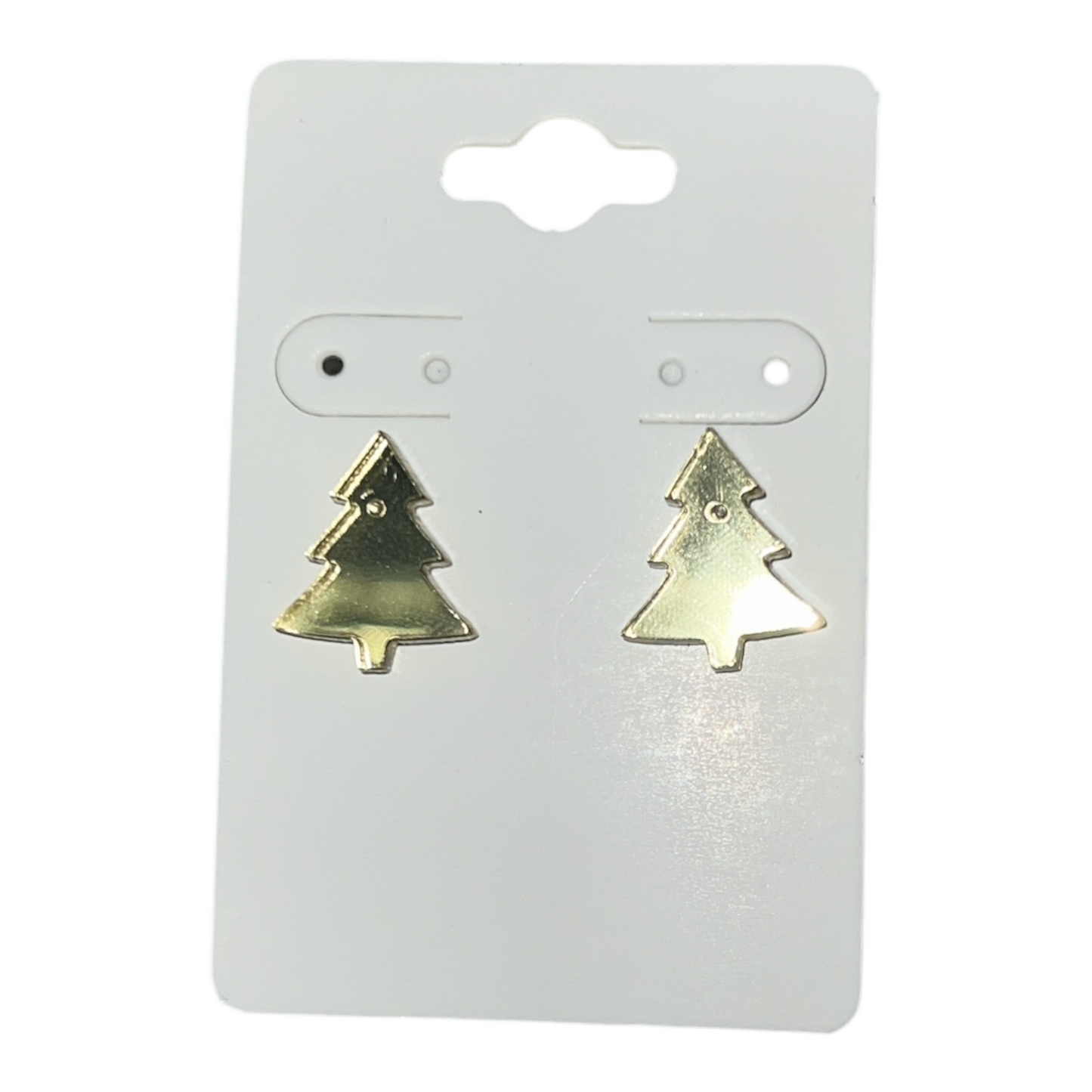 Gold Christmas Tree Acrylic Earrings