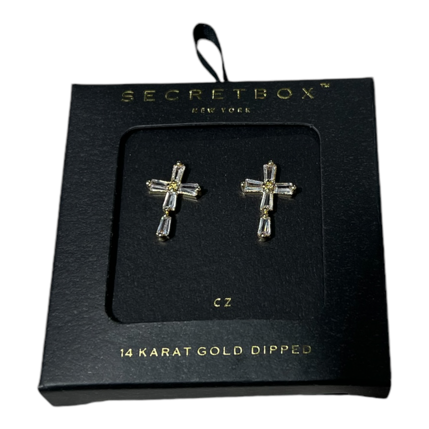 Gold Cross Studs