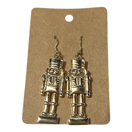 Gold Nutcracker Earrings