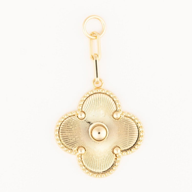 MM - Gold Quatrefoil Bag Charm