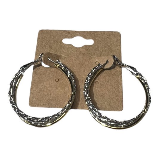 Gold and Silver Twisted Hoops