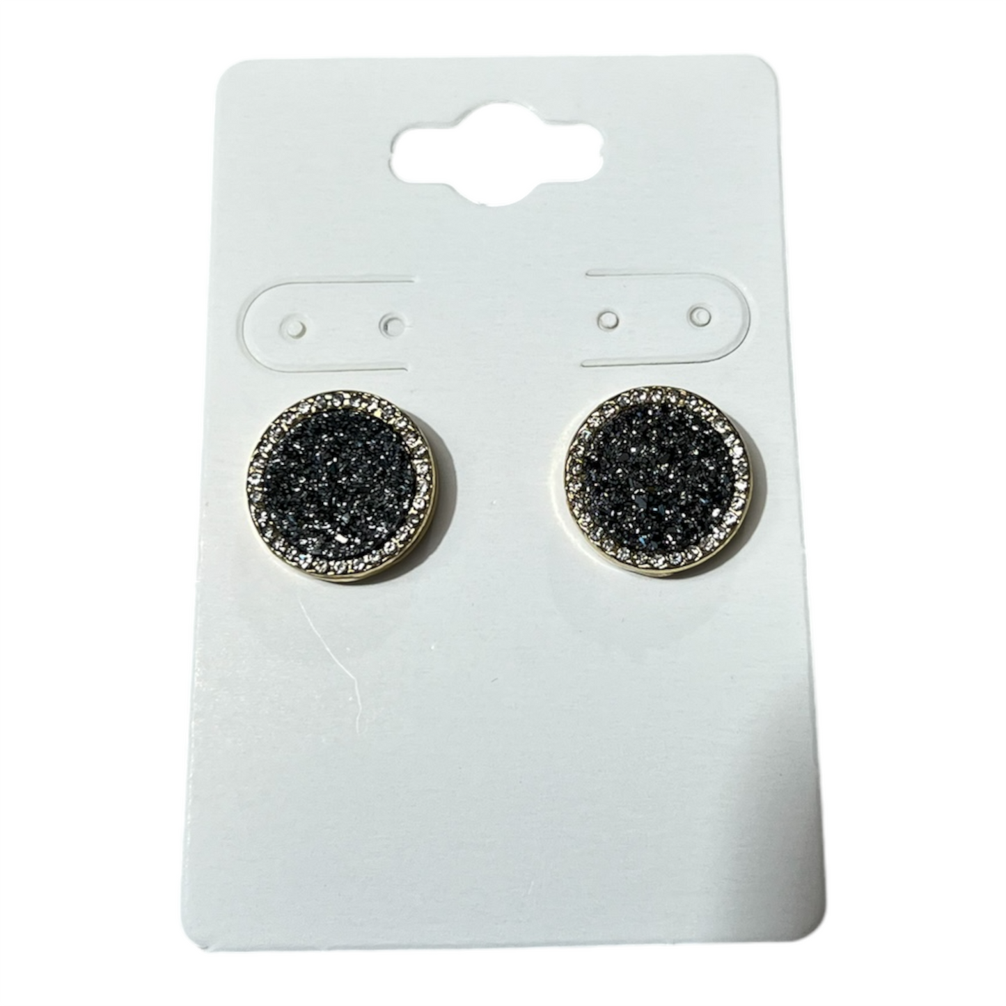 Grey Stone Stud Earrings